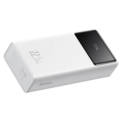 Зовнішній акумулятор Baseus Star-Lord Digital Display Fast Charge Power Bank 30000mAh 22.5W White（With Simple Series Charging Cable USB to Type-C 3A 0