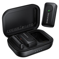 Бездротова мікрофонна система BOROFONE BFK17 Lemai wireless microphone Type-C Black Бездротова мікрофонна система BOROFONE BFK17 Lemai wireless microphone Type-C Black