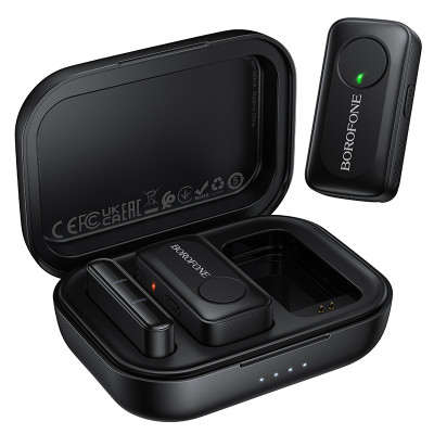 Бездротова мікрофонна система BOROFONE BFK17 Lemai wireless microphone Type-C Black