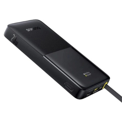Зовнішній акумулятор Baseus Bipow 2 Digital Display Power Bank With Built-in USB-C Cable 10000mah 20W Cluster Black