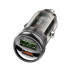 Автомобільний зарядний пристрій HOCO Z53A Vision PD30W+QC3.0 car charger Transparent Black