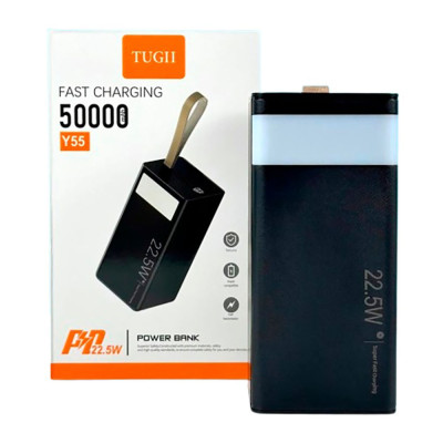 Зовнішній акумулятор WUW TUGII-Y55 （PD22.5W quick charge) 50000mAh Black