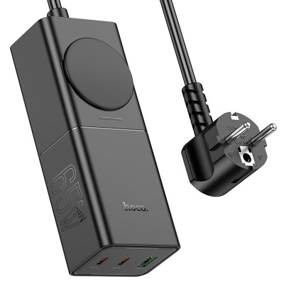 Мережевий зарядний пристрій HOCO NS4 Sharp PD65W(2C1A) desktop socket(EU/GER) Black Мережевий зарядний пристрій HOCO NS4 Sharp PD65W(2C1A) desktop socket(EU/GER) Black