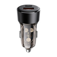 Автомобільний зарядний пристрій ACEFAST B12 60W (USB-A+USB-C) dual-port car charger Black Автомобільний зарядний пристрій ACEFAST B12 60W (USB-A+USB-C) dual-port car charger Black