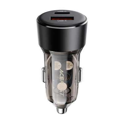 Автомобільний зарядний пристрій ACEFAST B12 60W (USB-A+USB-C) dual-port car charger Black Автомобільний зарядний пристрій ACEFAST B12 60W (USB-A+USB-C) dual-port car charger Black