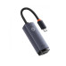 USB-Хаб Baseus Lite Series Ethernet Adapter Type-C to RJ45 LAN Port (100Mbps) Black
