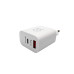 Мережевий зарядний пристрій WUW-C172 20W PD USB-C + USB QC3.0 18W black Мережевий зарядний пристрій WUW-C172 20W PD USB-C + USB QC3.0 18W black