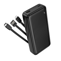 Зовнішній акумулятор BOROFONE BJ79A Clever power bank with 3 cables(20000mAh) Black