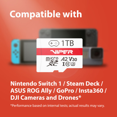 Карта пам'яті microSDXC (UHS-1) Patriot EP Series 128Gb class 10 DDR200 V30 A2 (with A+C Card reader)