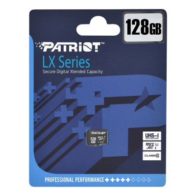 Карта пам'яті microSDXC (UHS-1) Patriot LX Series 128Gb class 10