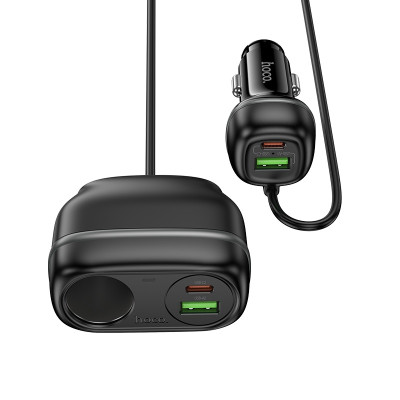 Автомобільний зарядний пристрій HOCO Z59A Rank 96W(2C2A) cigarette lighter slot car charger Black