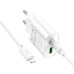 Мережевий зарядний пристрій HOCO C109A(PD20W+QC3.0) Fighter PD20W+QC3.0 charger set(C to iP) White Мережевий зарядний пристрій HOCO C109A(PD20W+QC3.0) Fighter PD20W+QC3.0 charger set(C to iP) White