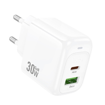 Мережевий зарядний пристрій HOCO CS55A Surplus PD30W+QC3.0 charger White Мережевий зарядний пристрій HOCO CS55A Surplus PD30W+QC3.0 charger White