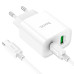 Мережевий зарядний пристрій з кабелем HOCO C80A Plus Rapido PD20W+QC3.0 charger set(Type-C to Type-C) White Мережевий зарядний пристрій з кабелем HOCO C80A Plus Rapido PD20W+QC3.0 charger set(Type-C to Type-C) White