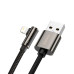 Кабель Baseus Legend Series Elbow Fast Charging Data Cable USB to iP 2.4A 2m Black