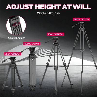 Штатив Ulanzi MT-81 Tripod (80-155cm) Black