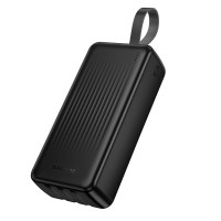 Зовнішній акумулятор BOROFONE BJ79B Clever power bank with 3 cables(30000mAh) Black