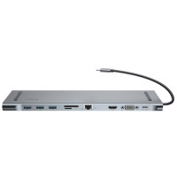 USB-хаб Baseus Enjoyment Series Type-C Notebook HUB Adapter (GrayPD/HDMI/VGA/RJ45/SD/USB*3/Adapter ) USB-хаб Baseus Enjoyment Series Type-C Notebook HUB Adapter (GrayPD/HDMI/VGA/RJ45/SD/USB*3/Adapter )
