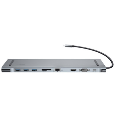 USB-хаб Baseus Enjoyment Series Type-C Notebook HUB Adapter （GrayPD/HDMI/VGA/RJ45/SD/USB*3/Adapter )