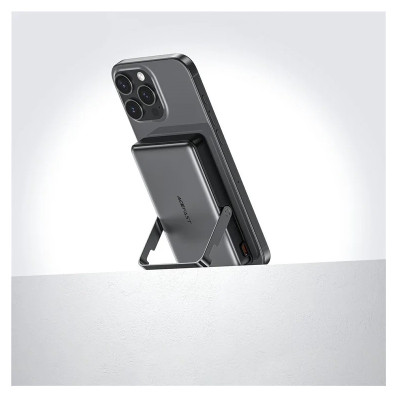 Внешний аккумулятор ACEFAST M17 PD20W/22.5W magnetic fast charging power bank with built-in stand 10000mAh Black