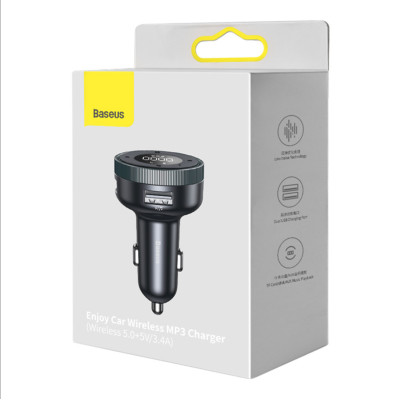 АЗП з FM-модулятором Baseus Enjoy Car Wireless MP3 Charger (Wireless 5.0+5V/3.4A) Black АЗП з FM-модулятором Baseus Enjoy Car Wireless MP3 Charger (Wireless 5.0+5V/3.4A) Black