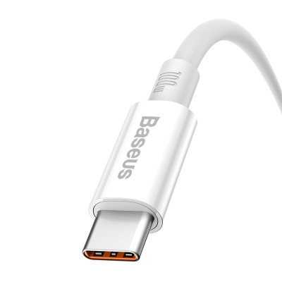 Кабель Baseus Superior Series Fast Charging Data Cable USB to Type-C 100W 2m Moon White Кабель Baseus Superior Series Fast Charging Data Cable USB to Type-C 100W 2m Moon White