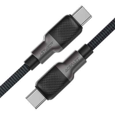 Кабель ACEFAST C10-03 Type-C to Type-C 3A, 60W, 1.2m, silicone, zinc connectors, Black Кабель ACEFAST C10-03 Type-C to Type-C 3A, 60W, 1.2m, silicone, zinc connectors, Black