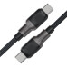Кабель ACEFAST C10-03 Type-C to Type-C 3A, 60W, 1.2m, silicone, zinc connectors, Black Кабель ACEFAST C10-03 Type-C to Type-C 3A, 60W, 1.2m, silicone, zinc connectors, Black