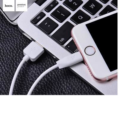 Кабель HOCO X1 USB to iP 2.4A, 1m, PVC, PVC connectors, White Кабель HOCO X1 USB to iP 2.4A, 1m, PVC, PVC connectors, White