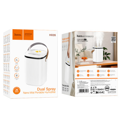 Зволожувач повітря HOCO HX35 Mist 2L double spray humidifier White