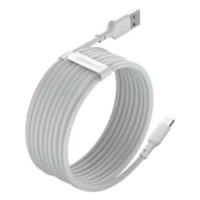 Кабель Baseus Simple Wisdom Data Cable Kit USB to Type-C 5A (2PCS/Set)1.5m White Кабель Baseus Simple Wisdom Data Cable Kit USB to Type-C 5A (2PCS/Set)1.5m White