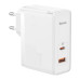Мережевий зарядний пристрій Baseus GaN5 Pro Fast Charger C+U 100W EU White (With Mini White Cable Type-C to Type-C 100W(20V/5A) 1m White）