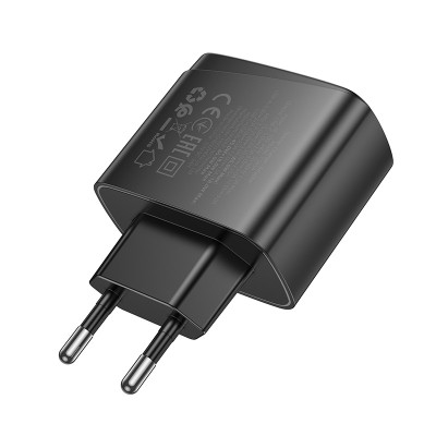 Мережевий зарядний пристрій HOCO CS63A Bright PD65W (1A1C) charger (EU) Black