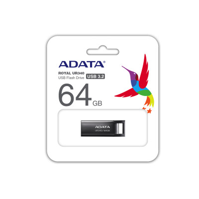 Флеш-накопитель ADATA USB 3.2 UR340 64Gb Black