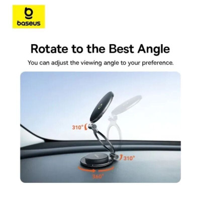Автотримач для телефона Baseus MagPro Series II Magnetic Car Mount Stick-on Version Cosmic Black