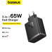 Мережевий зарядний пристрій Baseus Cube Pro Fast Charger 2C+U 65W EU Cluster Black