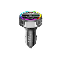 АЗП з FM-модулятором REMAX 48W RGB  frequency modulated call fast charging car charger  CC02 Tarnish