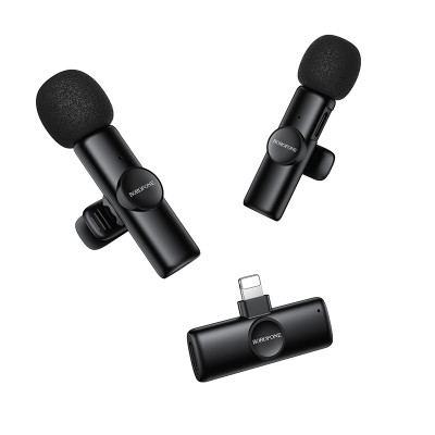 Бездротова мікрофонна система BOROFONE BFK16A Winner dual-mic (Lightning) Black