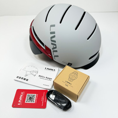 Захисний шолом Livall BH51M NSO (L) Sandstone Grey (57-61см), акустика JBL, мікрофон, сигнали поворотів та стопів, додаток, пульт BR80, застібка, BT