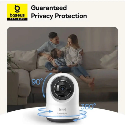 IP-камера відеоспостереження Baseus Security P1 Pro Indoor Camera 3K White EU IP-камера відеоспостереження Baseus Security P1 Pro Indoor Camera 3K White EU