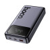 Зовнішній акумулятор HOCO Q40 Leader PD65W power bank with digital display dark (25000mAh) Metal Gray