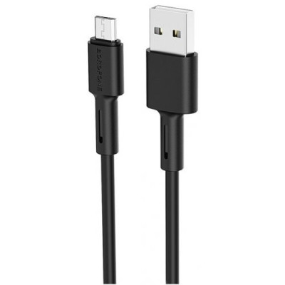 Кабель BOROFONE BX31 USB to Micro 2.4A, 1m, silicone, TPE connectors, Black Кабель BOROFONE BX31 USB to Micro 2.4A, 1m, silicone, TPE connectors, Black