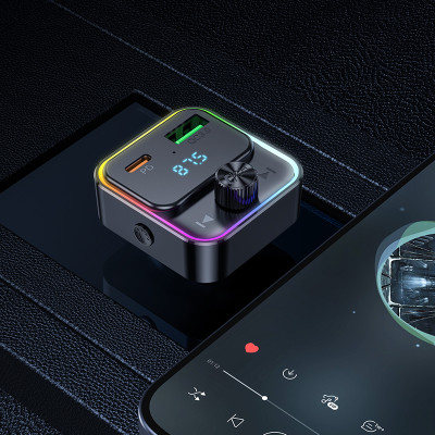 АЗП з FM-модулятором HOCO E81 Fantasy PD30W+QC3.0 car BT FM transmitter Black АЗП з FM-модулятором HOCO E81 Fantasy PD30W+QC3.0 car BT FM transmitter Black