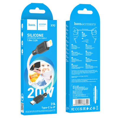 Кабель HOCO X90 Cool silicone PD charging data cable for iP White Кабель HOCO X90 Cool silicone PD charging data cable for iP White
