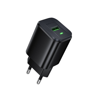 Мережевий зарядний пристрій BOROFONE BAS82A Star single port QC3.0 charger (EU) Black Мережевий зарядний пристрій BOROFONE BAS82A Star single port QC3.0 charger (EU) Black