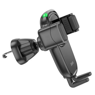 Автотримач для телефона з БЗП HOCO HW1 Pro wireless fast charge car holder(air outlet) Black Автотримач для телефона з БЗП HOCO HW1 Pro wireless fast charge car holder(air outlet) Black