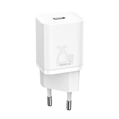 Мережевий зарядний пристрій Baseus Super Si Quick Charger 1C 25W EU White Мережевий зарядний пристрій Baseus Super Si Quick Charger 1C 25W EU White