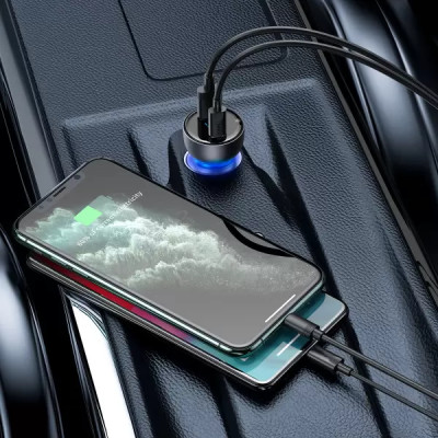 Автомобільний зарядний пристрій Baseus Particular Digital Display QC+PPS Dual Quick Charger Car Charger 65W Shallow tarnish Автомобільний зарядний пристрій Baseus Particular Digital Display QC+PPS Dual Quick Charger Car Charger 65W Shallow tarnish
