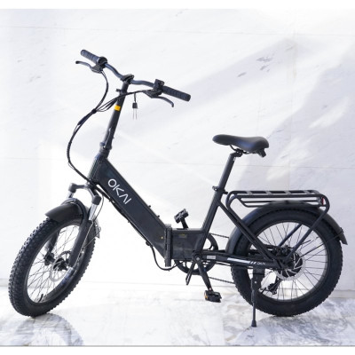Електровелосипед OKAI EBF10 Black 20*3', 350W, 10,4Ah, 64km, 25km\h, NFC, App, 28kg