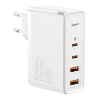 Мережевий зарядний пристрій Baseus GaN2 Pro Quick Charger 2C+2U 100W EU White